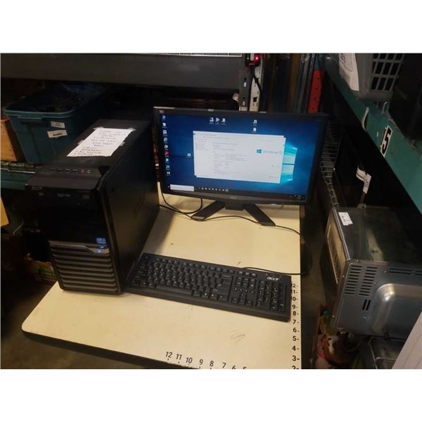 ACER I5 computer with windows 10 update no password 500 GB HDD, 4GB DDR3 ram, inbuilt speakers with 