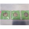 Image 2 : 3 CANADIAN SILVER 25 CENT EDWARD VII 1906-1908  .925 SILVER