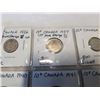 Image 2 : 7 CANADIAN SILVER 10 CENT 1936- LAST YEAR, GEORGE V 1937, 1ST YEAR GEORGE VI 1938-1942 WAR TIMES COI