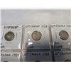 Image 2 : 7 CANADIAN SILVER 10 CENT GEORGE V 1928-134  .800 SILVER