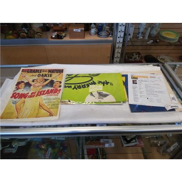 1950'S AND 1960s MOVIE POSTERS AND PRINT OF 1940s MOVIE POSTER