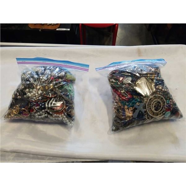 2 LARGE BAGS OF JEWELLERY