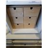 Image 2 : WOODEN 6 DRAWER CABINET AND 3 FABRIC STORAGE CUBES