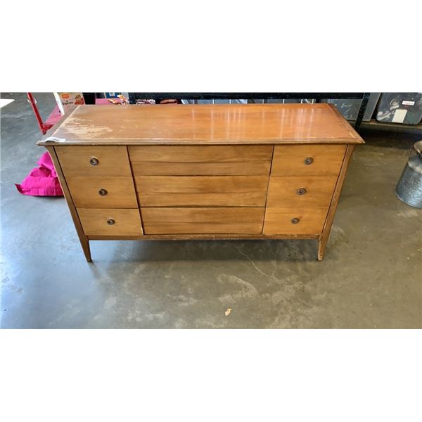 9 DRAWER MCM WALNUT DRESSER