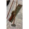 Image 2 : ANTIQUE HORSE PLAQUE - J.L.S. AND VINTAGE SKI POLES
