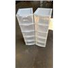 Image 1 : TWO 5 DRAWER ORGANIZERS