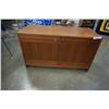 Image 2 : Teak 2 door store cabinet - 39.5 inches wide x 17.5 deep x 23 tall