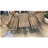 Image 1 : 3 piece cast iron bench and table set, youth size