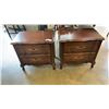 Image 1 : PAIR OF 2 DRAWER FRENCH PROVINCIAL NIGHTSTANDS - MALCOLM FURNITURE