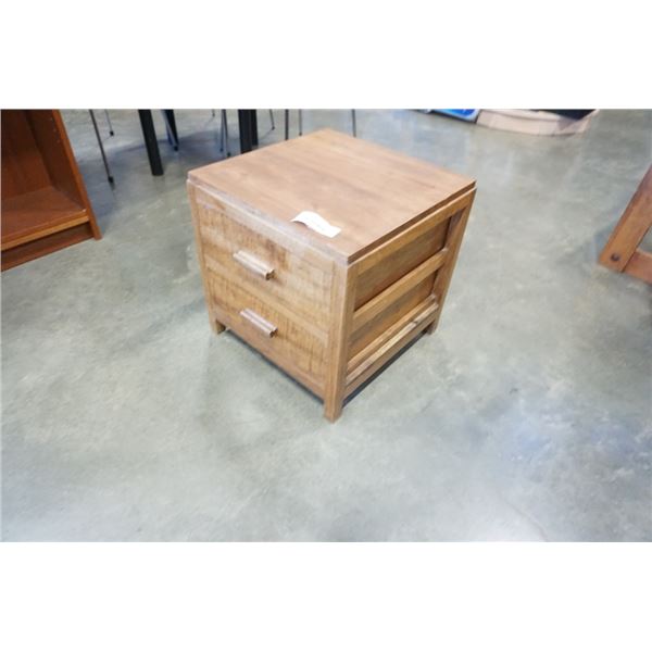 SOLID WOOD 2 DRAWER ENDTABLE