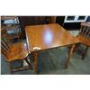Image 8 : DROPLEAF DINING TABLE WITH 2 CHAIRS