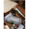 Image 2 : Ceramic water fountain no pump with coloured glass candle holders and salt/ pepper shaker