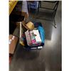 Image 1 : BOX OF ESTATE GOODS - EASY BAKE ITEMS, EXERCISE BALL, ETC