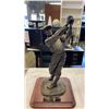 Image 2 : WOOD SHIP, CLOCK CASE, AND GOLF TROPHY