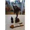 Image 1 : 2 carved wood figures and highly carved nutcracker