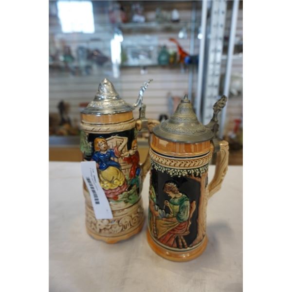 2 vintage german steins