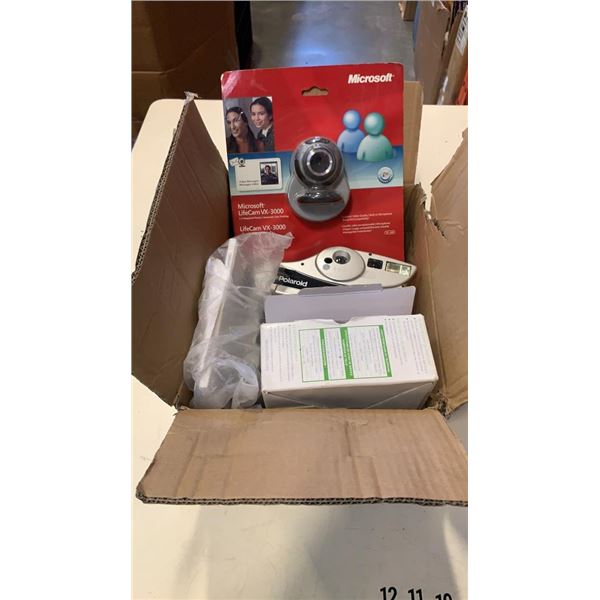 POLAROID JOY CAM, MICROSOFT WEBCAM, DIGITAL CAMERA AND FLIP PHONE