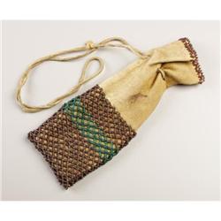 A SHOSHONI BEADED HIDE POUCH c