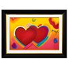 Image 1 : Peter Max- Original Mixed Media "Two Hearts As One"