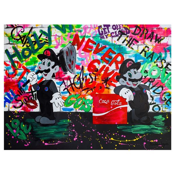 Nastya Rovenskaya- Mixed Media "Loving Coca Cola"