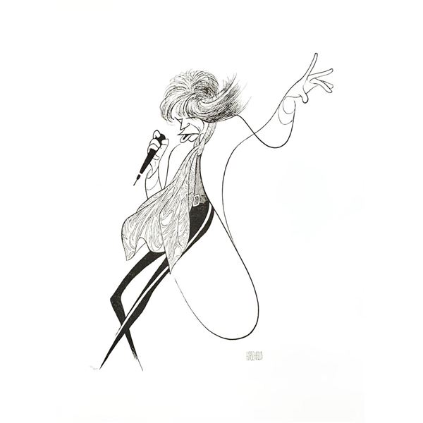 Al Hirschfeld- Original Lithograph on Paper "Mick Jagger"