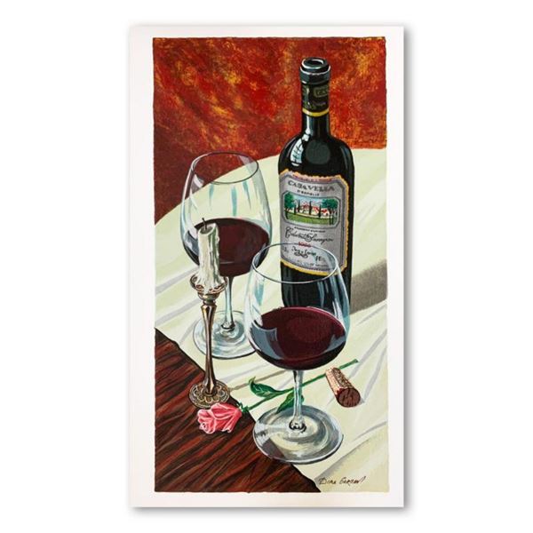 Dima Gorban, "Evening Romance" Hand Signed Limited Edition Serigraph on Paper with Letter of Authent