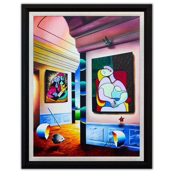 Ferjo- Original Oil on Canvas "Picasso's Room of Beauty"