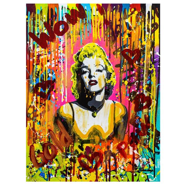 Nastya Rovenskaya- Mixed Media "Pink Marilyn"