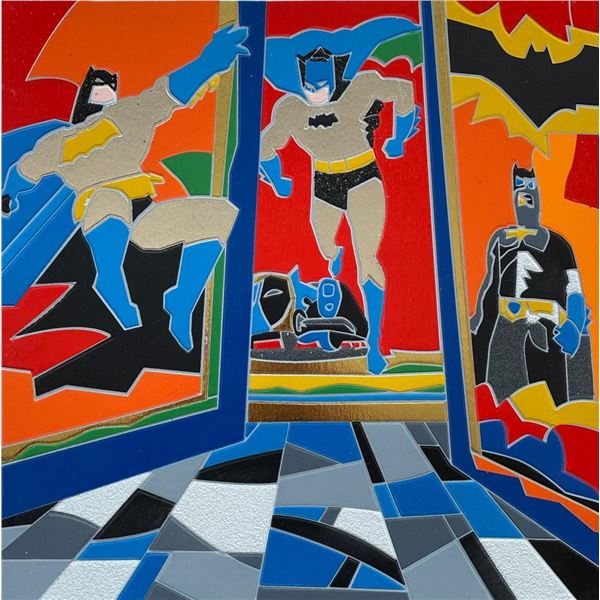 Ugo Nespolo- Silk Screen Serigraph "From Super Heroes"