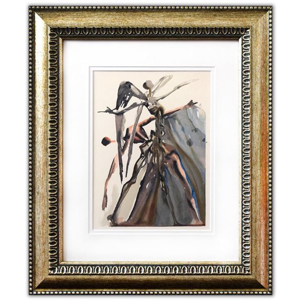 Salvador Dali- Original Color Woodcut on B.F.K. Rives Paper "Purgatory 4"