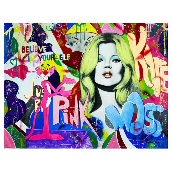 Nastya Rovenskaya- Original Oil on Canvas "Kate Moss"