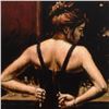 Image 2 : Fabian Perez, "Medias Negras VI" Framed Hand Textured Limited Edition Giclee on Board. Hand Signed a