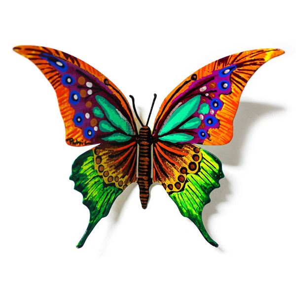 Patricia Govezensky- Original Painting on Cutout Steel "Butterfly CXLVII"