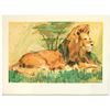 Image 1 : Wayland Moore, "Lion" Limited Edition Lithograph, Numbered and Hand Signed.