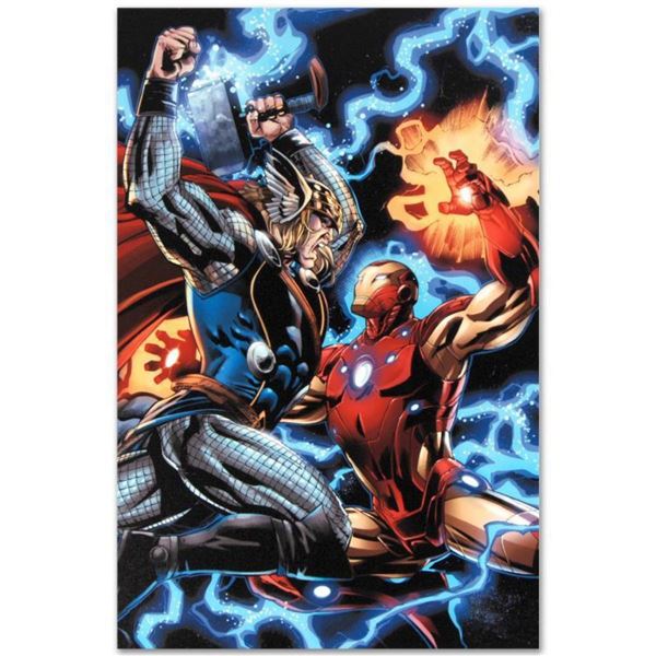 Marvel Comics  Iron Man/Thor #3  Numbered Limited Edition Giclee on Canvas by Scot Eaton with COA.