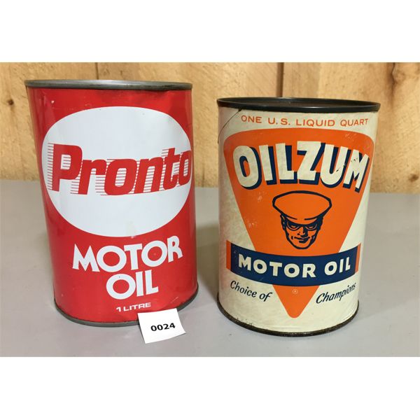 LOT OF 2 CANS OILZUM AND PRONTO