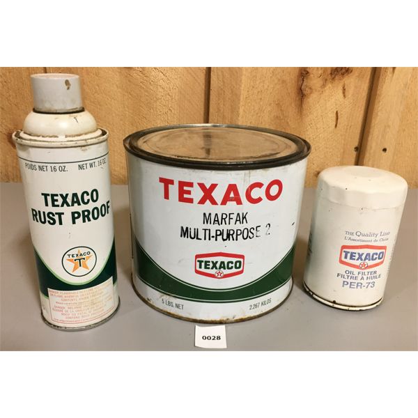 LOT OF 3 TEXACO TINS