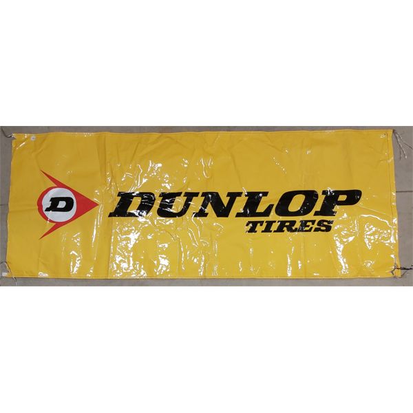 DUNLOP TIRES YELLOW BANNER