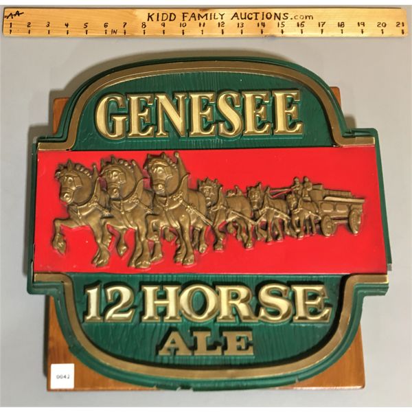 GENESESEE 12 HORSE ALE SIGN