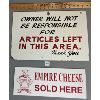 Image 1 : LOT OF 2 SIGNS, INCL. EMPIRE CHEESE SIGN