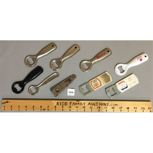 LOT OF 9 VARIOUS BOTTLE OPENERS