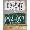 Image 1 : LOT OF 2 ONTARIO LICENSE PLATES