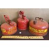 Image 1 : LOT OF 3 METAL GAS CANS