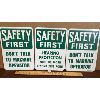 Image 1 : LOT OF 3 SAFETY FIRST METAL SIGNS