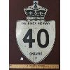 Image 1 : THE KING'S HIGHWAY 40 ONTARIO SIGN