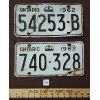 Image 1 : PAIR OF 1962 ONTARIO LICENSE PLATES