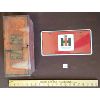 Image 1 : LOT OF 2 - MASSEY HARRIS ANTIQUE WOODEN TOOL BOX & IH LICENCE PLATE 