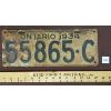 Image 1 : 1934 ONTARIO LICENCE PLATE
