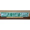 Image 1 : MAPLE LEAF DRIVE EMBOSED ROAD SIGN - 36"