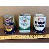 Image 1 : LOT OF 3 - TEXACO 1 QT TINS - SOME CONTENTS